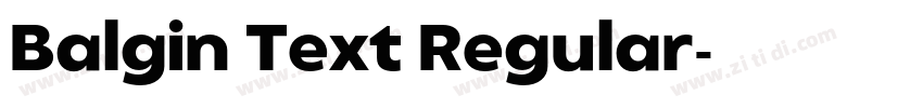 Balgin Text Regular字体转换 Balgin Text Regular字体转换